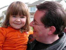 Emma and Dad, Oct 27, 2004