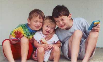Luke, Emma and Matthew at the Beach