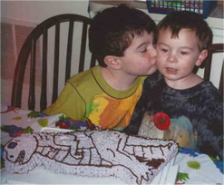 Matt gives Luke a kiss