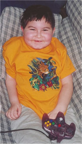 Matthew enjoying Nintendo 64