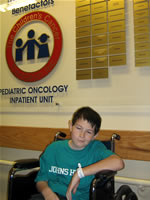 Matthew at the CCF benefactors wall