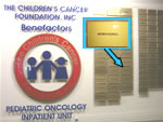 Matthew's Benfacotr 'brick' at Hopkins CCF wall