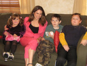 Stephanie Abrams (CBS 3) with Emma, Matthew and Luke
