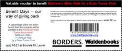 Borders Benefit Days Coupon for Matthew's Miles