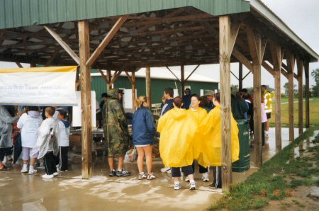 Notice nobody is standing outside the canopy... except the photographer.