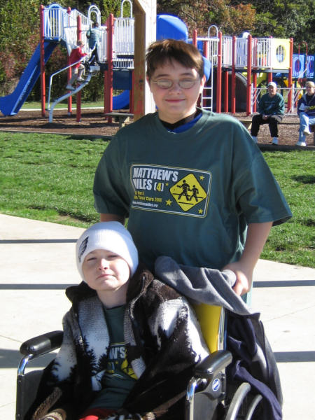 Matthew with best friend David